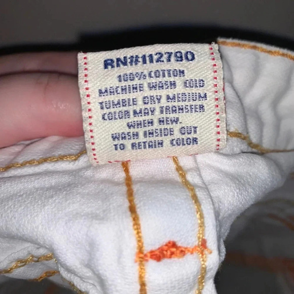 True Religion White Low Rise  Flare Distressed Jeans Y2K 30 - Picture 5 of 15